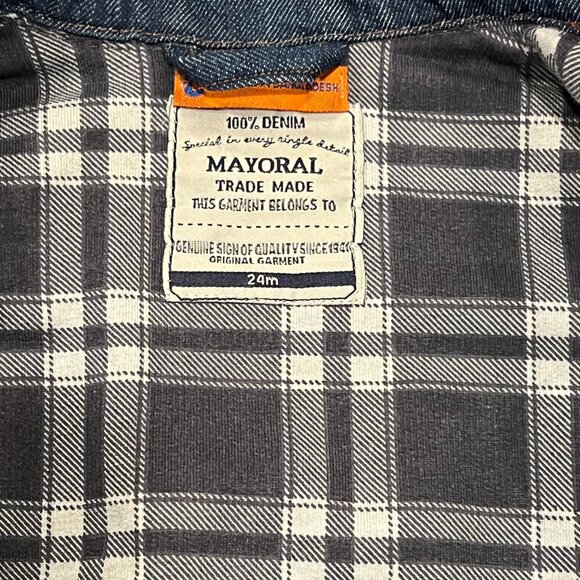 Mayoral Kids Lined Denim Jacket, 24 mos - Picture 3 of 8